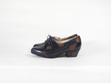 シンデレラはどこですか?LAST FLOWER PUMPS DOT (NAVY / BROWN) CIND_SP0001-13X