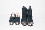 LAST FLOWER BOOTS (NAVY / SILVER) SB0001-03