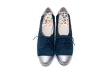 LAST FLOWER PUMPS BI-COLOR (NAVY / SILVER) SP0001-03