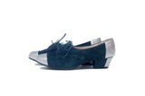 【特注】LAST FLOWER PUMPS BI-COLOR (NAVY / SILVER) SP0001-03