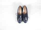 シンデレラはどこですか？LAST FLOWER PUMPS DOT (NAVY / BROWN) SP0001-13X