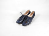 シンデレラはどこですか？LAST FLOWER PUMPS DOT (NAVY / BROWN) SP0001-13X