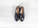 シンデレラはどこですか？LAST FLOWER PUMPS DOT (NAVY / BROWN) CIND_SP0001-13X