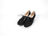 シンデレラはどこですか？LAST FLOWER PUMPS  RIVERSE (BLACK ENAMEL / BLACK NUBUCK)
