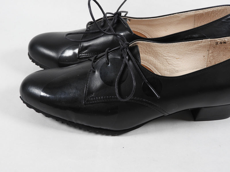 シンデレラはどこですか？LAST FLOWER PUMPS MONO (BLACK DOT) CIND_SP0001-X08