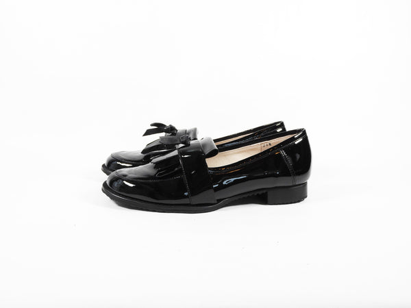 シンデレラはどこですか？LOAFER MONO (BLACK ENAMEL、BLACK STICH) SP0006-02BS