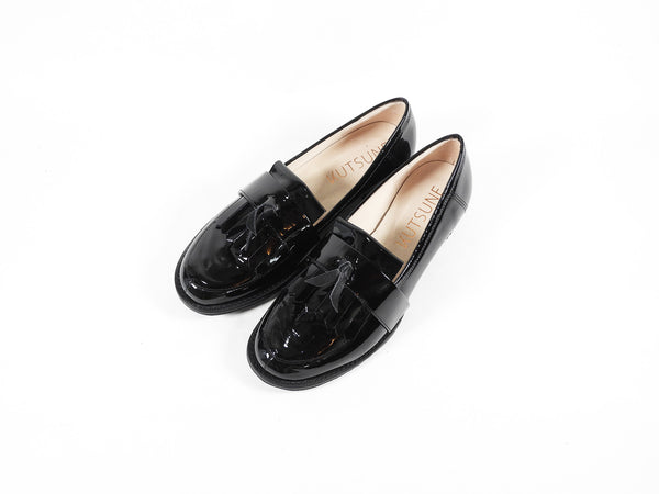 シンデレラはどこですか？LOAFER MONO (BLACK ENAMEL、BLACK STICH) SP0006-02BS