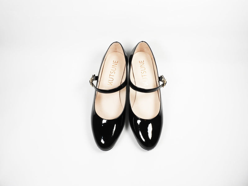 シンデレラはどこですか？MARY JANE  (BLACK ENAMEL) CIND_SP0008-01
