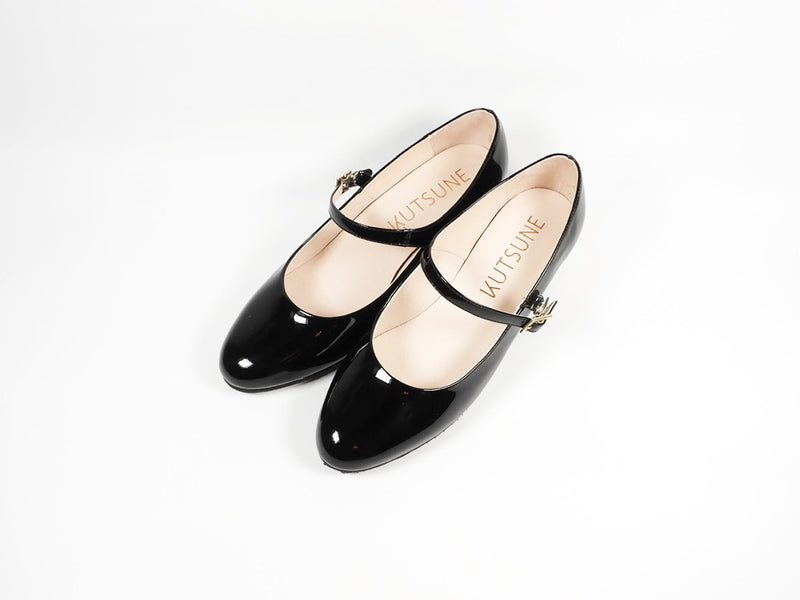 シンデレラはどこですか？MARY JANE  (BLACK ENAMEL) CIND_SP0008-01